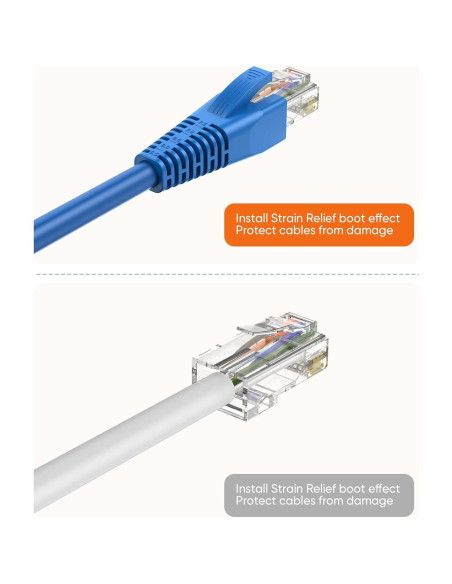 CableCreation RJ45 Cubiertas de Conector 50-Pack Azul CAT5 CAT6
