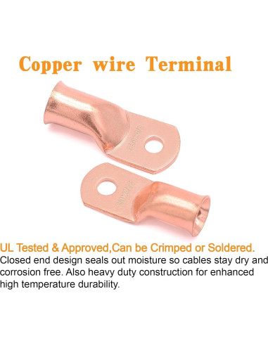 Kit de Conectores de Batería 48PCS Taukealugs AWG 1/0 a 4/0