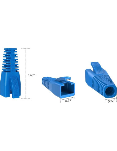 CableCreation RJ45 Cubiertas de Conector 50-Pack Azul CAT5 CAT6