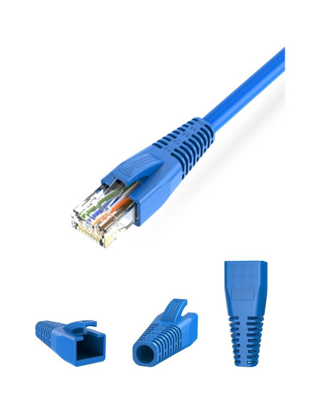 CableCreation RJ45 Cubiertas de Conector 50-Pack Azul CAT5 CAT6