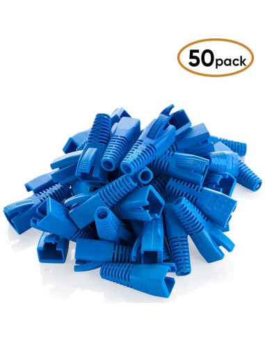 CableCreation RJ45 Cubiertas de Conector 50-Pack Azul CAT5 CAT6