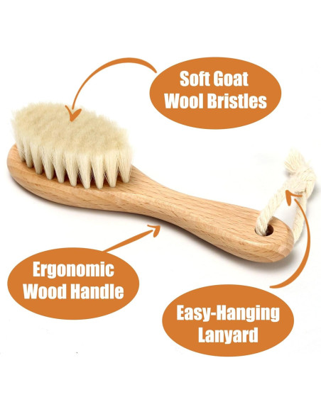 Juego de Cepillo y Peine de Madera WXA para Bebés 3 Piezas