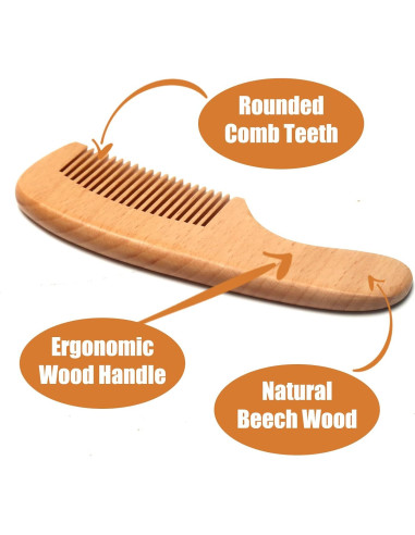 Juego de Cepillo y Peine de Madera WXA para Bebés 3 Piezas