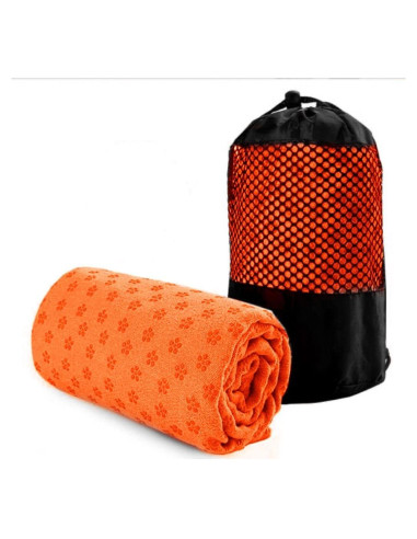 Toalla de Yoga POKIVIR Antideslizante 61x183 cm Naranja