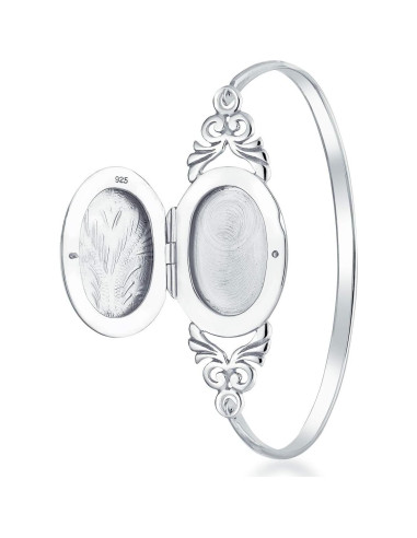 Brazalete de Medallón Vintage Personalizado Plata .925 17.78 cm