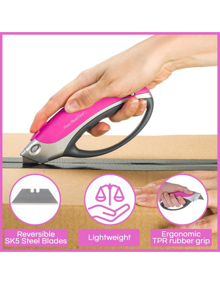 Cortador de Cajas Rosa Home Planet Gear - Paquete de 2 Cortador de Cajas Rosa Home Planet Gear - Paquete de 2
