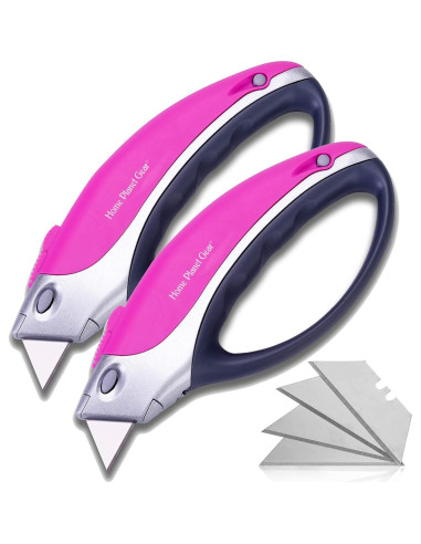 Cortador de Cajas Rosa Home Planet Gear - Paquete de 2