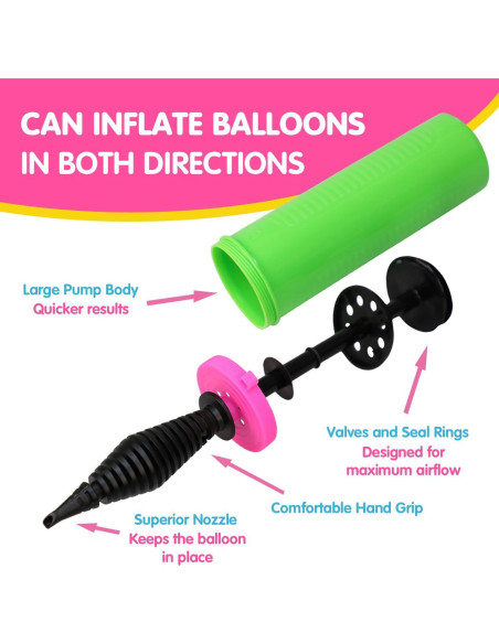 Bomba de globo manual Borosino B112N-2, paquete de 2