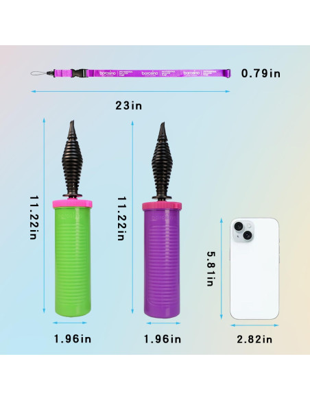 Bomba de globo manual Borosino B112N-2, paquete de 2