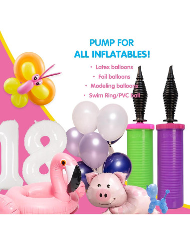 Bomba de globo manual Borosino B112N-2, paquete de 2