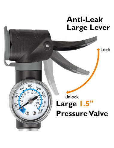 Bomba de Bicicleta Mini Lumintrail con Manómetro y Aguja