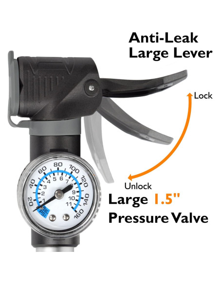 Bomba de Bicicleta Mini Lumintrail con Manómetro y Aguja