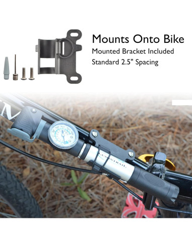 Bomba de Bicicleta Mini Lumintrail con Manómetro y Aguja