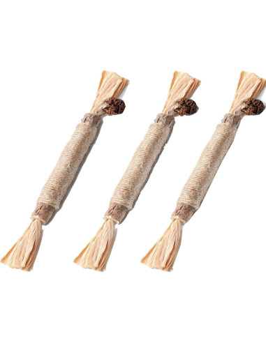Palos Naturales de Silvervine para Gatos Vintage & Haven 3 Pcs