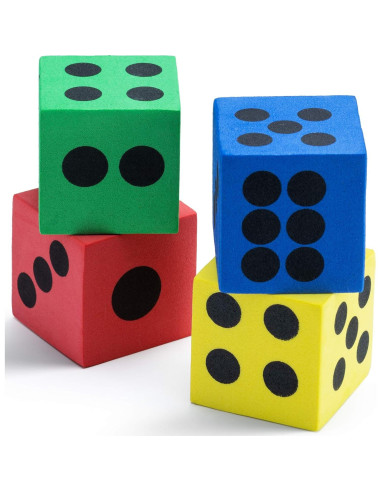 Juego de Dados de Espuma Bedwina - Paquete de 12, 3.81 cm
