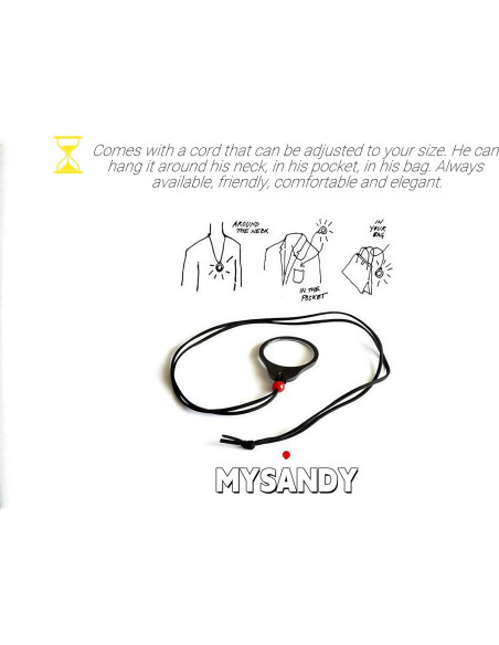 Lupa Portátil 3X MYSANDY con Correa de Cuero - Negro