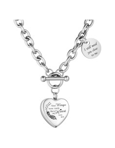 Collar de cremación XIUDA corazón acero inoxidable 50 cm