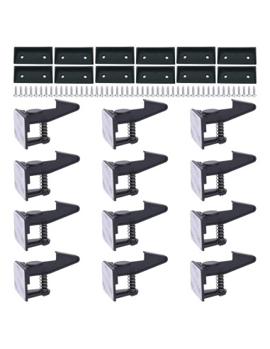 Cerraduras de Gabinete OKEFAN para Seguridad Infantil - 12 Piezas