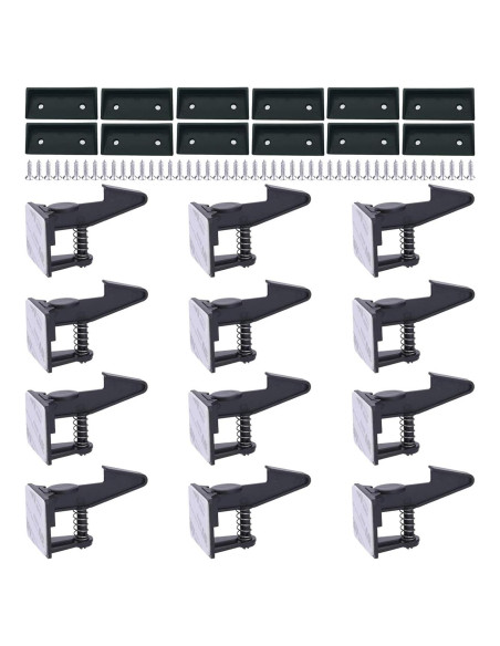 Cerraduras de Gabinete OKEFAN para Seguridad Infantil - 12 Piezas