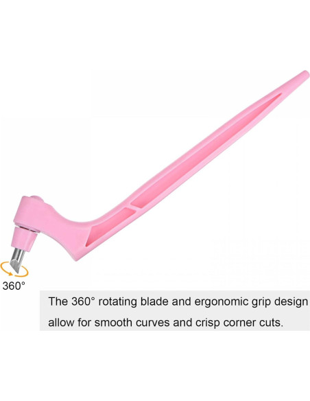 Cuchilla Rotativa para Manualidades uxcell Rosa 360 15-30-45