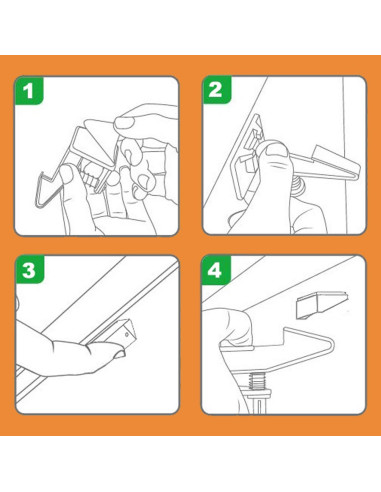Cerraduras de Gabinete OKEFAN para Seguridad Infantil - 12 Piezas