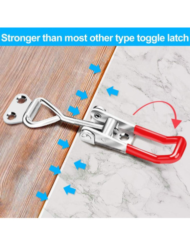 6 Abrazaderas de Palanca Toggle Vicuna R 4001 Ajustables 150kg