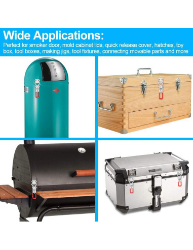 6 Abrazaderas de Palanca Toggle Vicuna R 4001 Ajustables 150kg