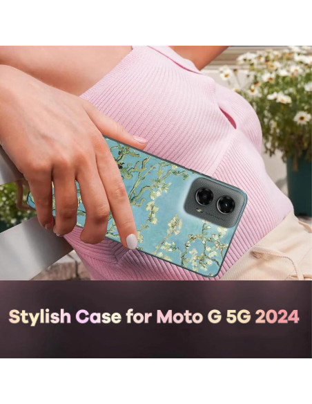 Funda delgada a prueba de golpes Van Gogh para Moto G 5G 2024
