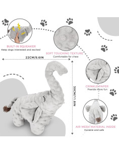 Juguete Interactivo para Perros Elefante de Peluche X-XDUN 2