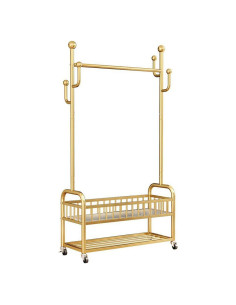 Perchero Movible Doble Nivel MAIKUNI Oro Metal 175.8 cm