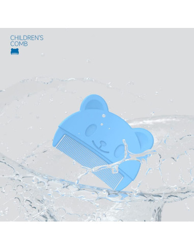 Cepillo de Baño para Bebé Azul - Masajeador de Silicona 3 Piezas