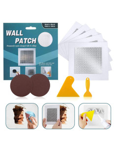 Kit de Parche de Reparación de Paredes Tahikem 5 Piezas 10x10 cm