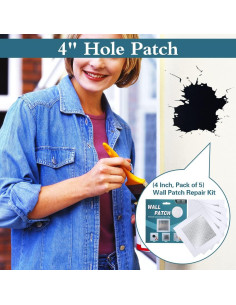 Kit de Parche de Reparación de Paredes Tahikem 5 Piezas 10x10 cm 2