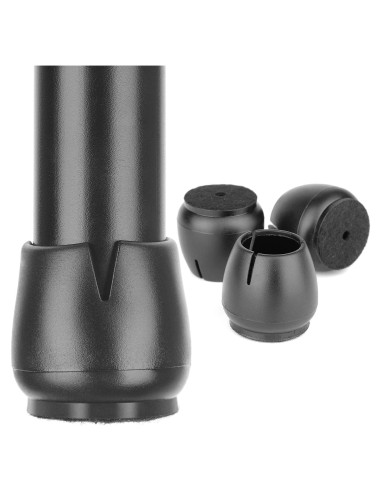 Protectores de Suelo Anwenk para Patas de Silla 25-29 mm Negro 16 Pzas