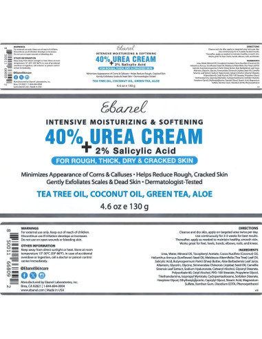 Conjunto Removedor de Callos Ebanel + Crema Urea 40% 100g