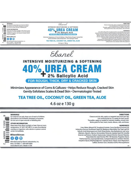 Conjunto Removedor de Callos Ebanel + Crema Urea 40% 100g