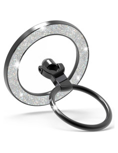 Soporte de Anillo Magnético Cymoyak para iPhone MagSafe Negro