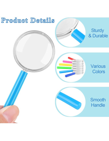 Lentes de Aumento Plásticos Aodaer 3X 12 Paquete Coloridos