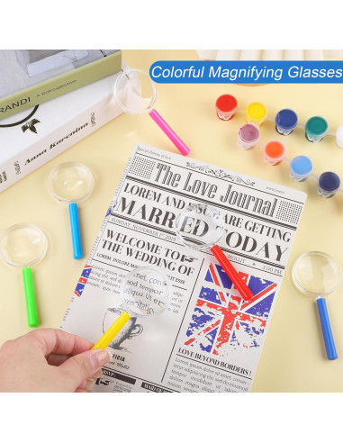 Lentes de Aumento Plásticos Aodaer 3X 12 Paquete Coloridos