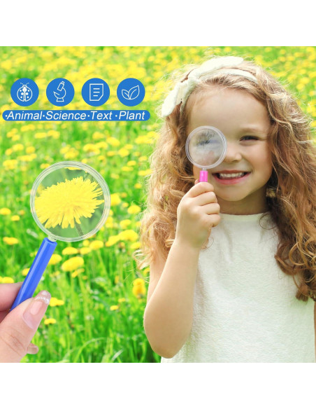 Lentes de Aumento Plásticos Aodaer 3X 12 Paquete Coloridos