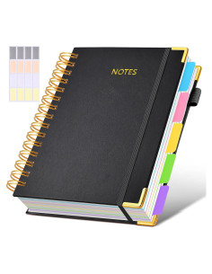 Cuaderno de espiral A5 dilitego negro 300 páginas rayado