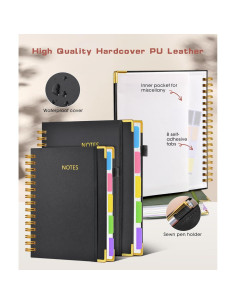 Cuaderno de espiral A5 dilitego negro 300 páginas rayado 2