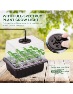 Bandeja de Inicio de Semillas Seedfactor con Luz y Domos 6PCS 2