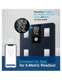 Báscula Inteligente GE Fit Plus con Bluetooth y Pantalla LCD 2