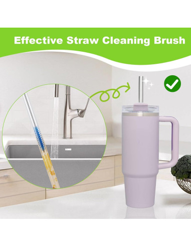 Cepillo Limpiador de Pajitas LIFEHIM 30.48 cm - Paquete de 8