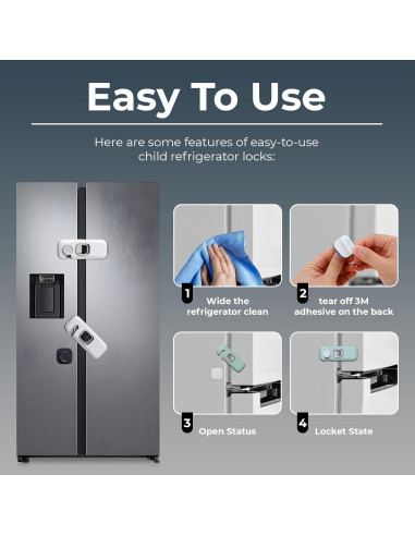 Bloqueo de Refrigerador a Prueba de Niños TAJAR BROS 6 Paquetes