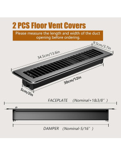 Rejillas de Ventilación de Metal PRALENA 2x12" Antióxido 2