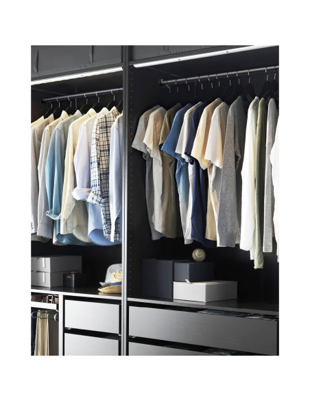 Barra de Closet Ajustable Supforce 43.2-71.1 cm Metal Negro