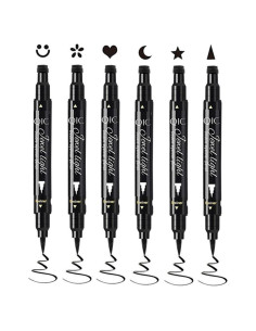 Set de Delineadores Go Ho con 6 Sellos de Formas - Negro