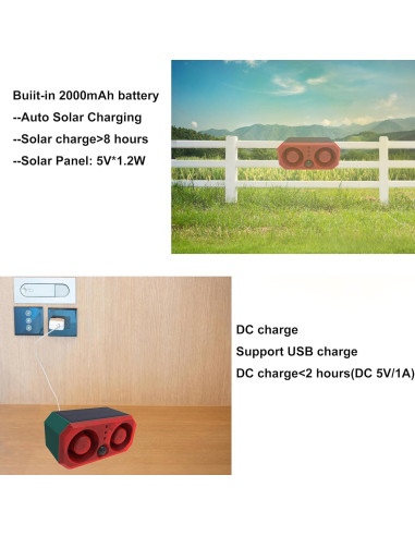 Alarma de Movimiento Solar Comboss 911T con Sonido de Perro 130dB